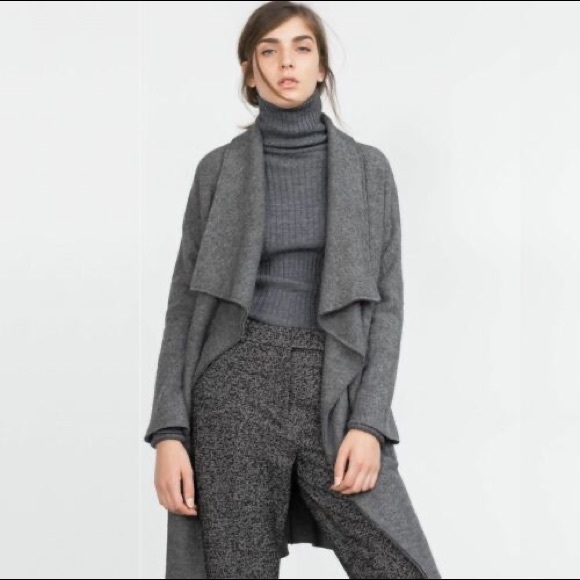 Zara Waterfall Double Face Wool Coat XS - Picture 2 of 4